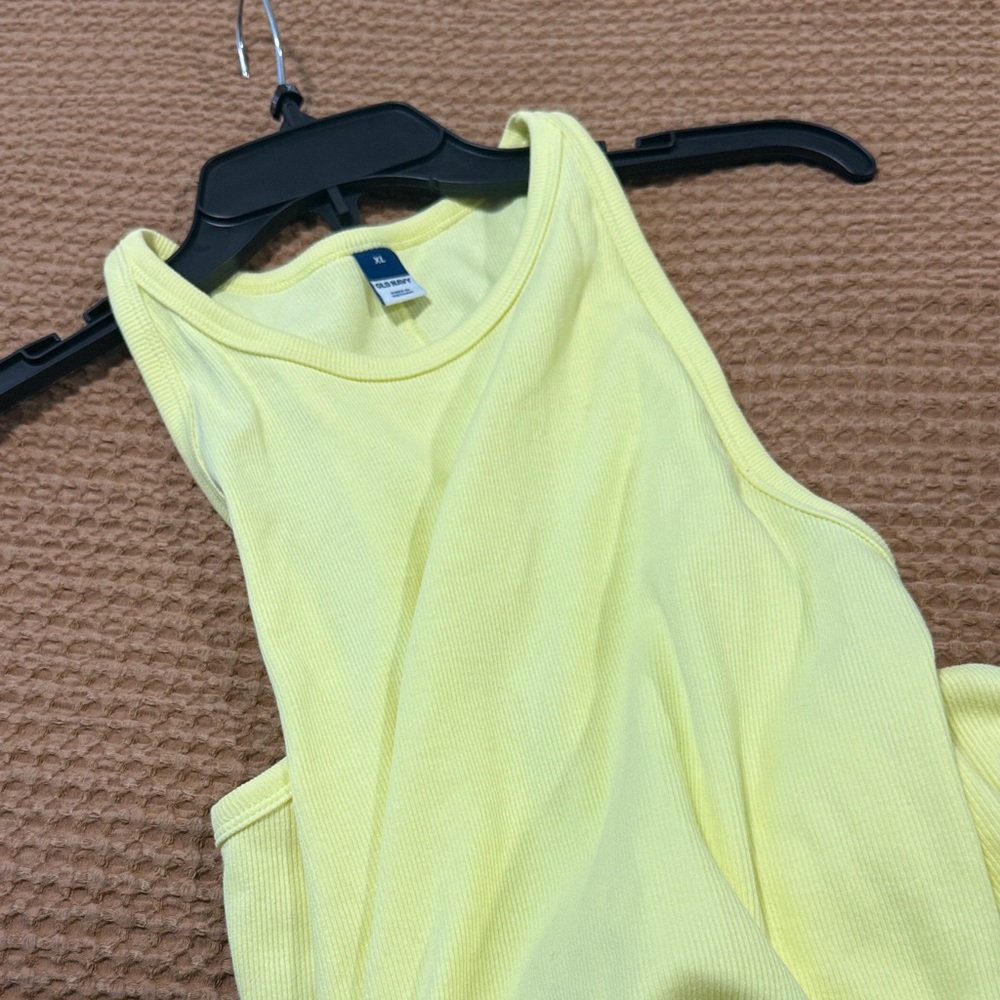 Old Navy Yellow Mini ribbed Dress - Picture 8 of 8